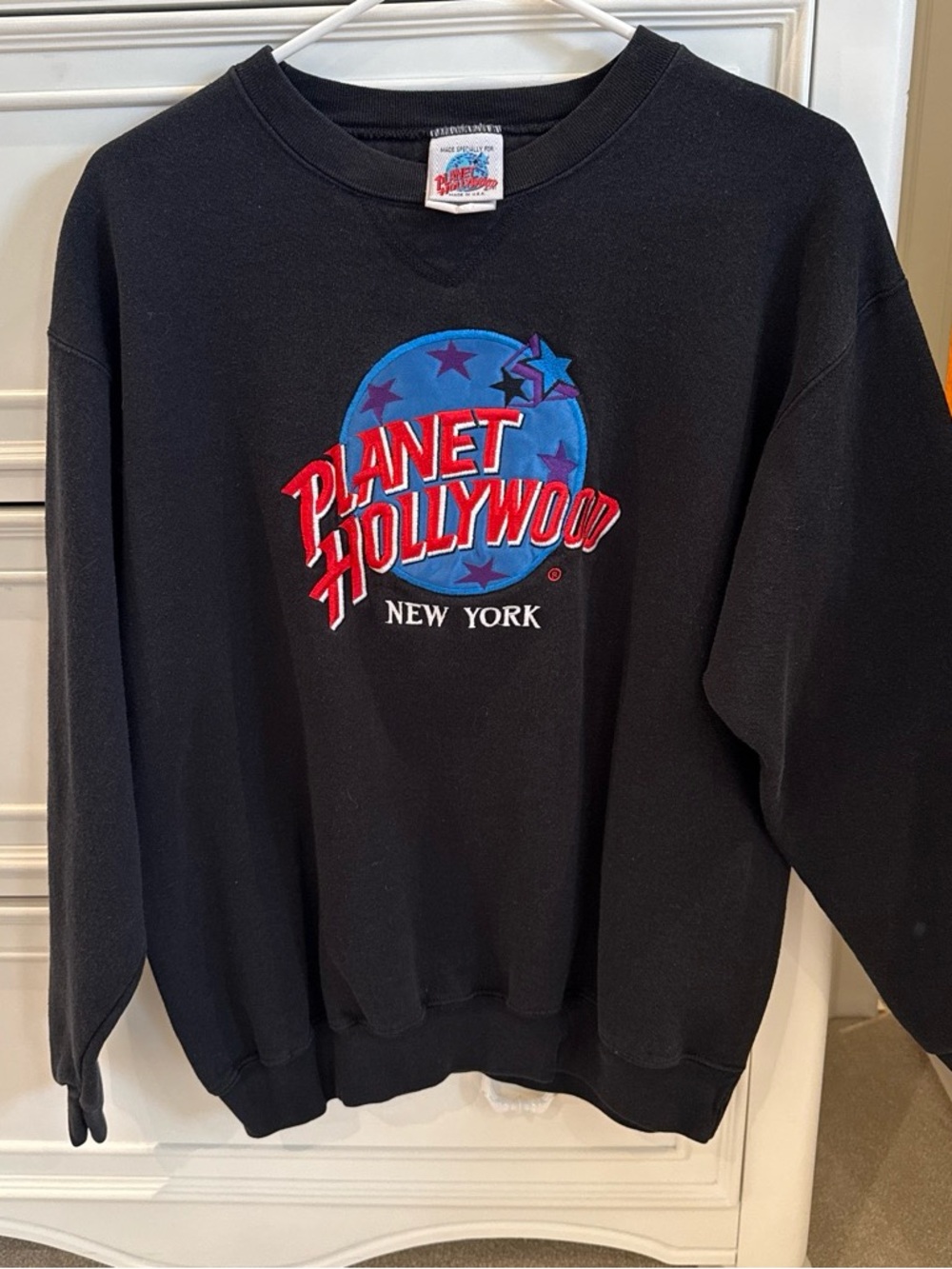 Planet Hollywood New York Black Logo Crewneck Sweatshirt